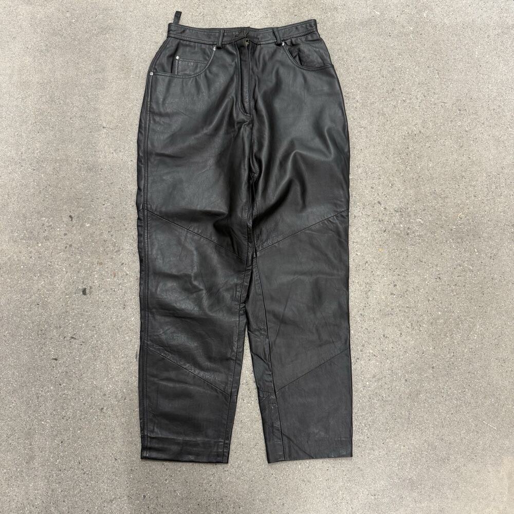 Women's Wilson's Black Leather Pants Size 12